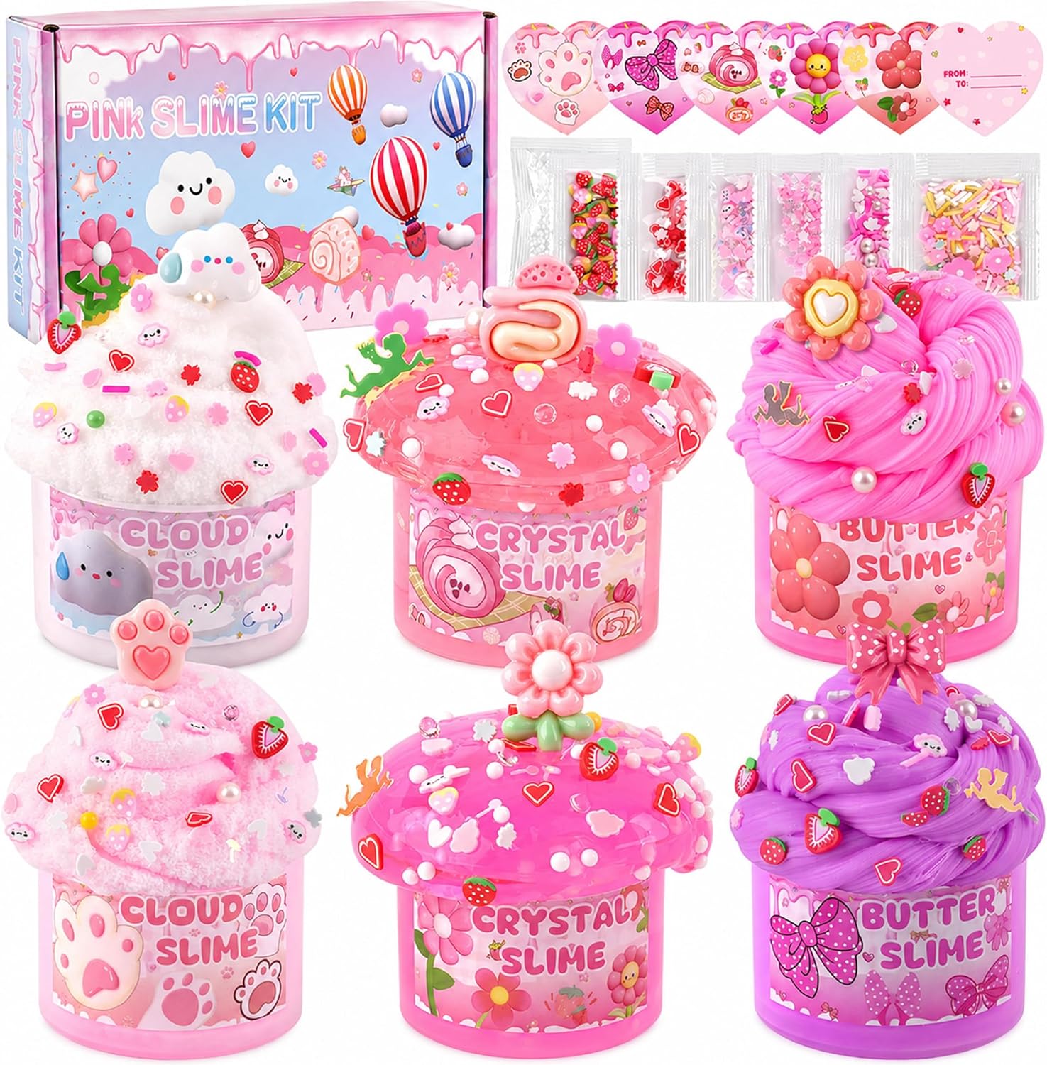 Cloud Slime kit for Girls Ages 8-12, Toys for Girls and Boys, for Kids Slime Set Party kit Goodie Bag Stuffers, 4 5 6 7 8 9 10 Year Old Girl Birthday Gift Cute Stuff Quick Pick Grocers